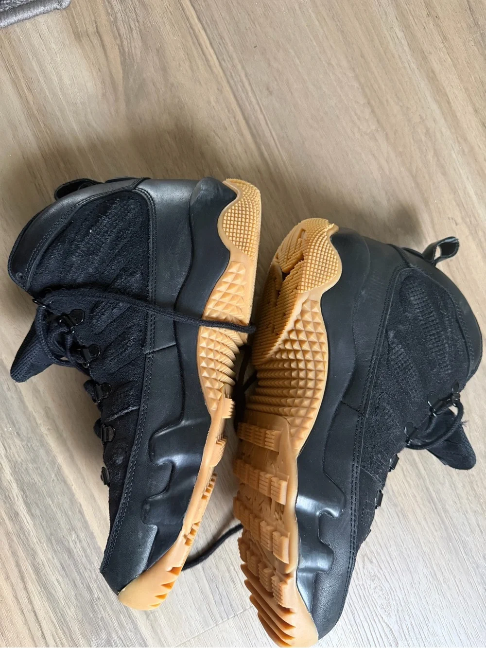 Nike Black and Gum High-Top Basketball Shoes